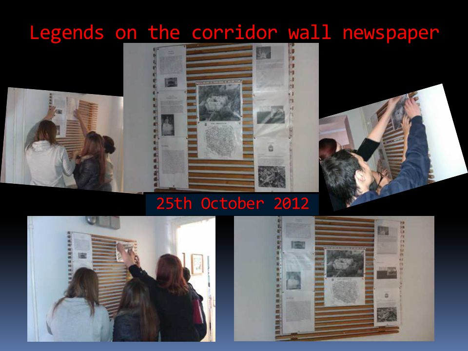 Legends on the corridor wall newspaper 25th October 2012