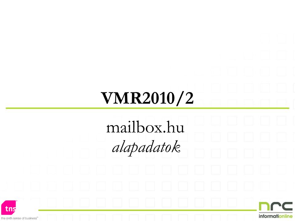 VMR2010/2 alapadatok mailbox.hu