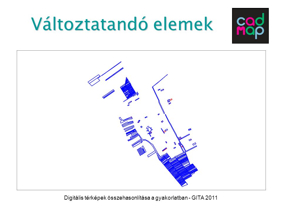 Változtatandó elemek Digitális térképek összehasonlítása a gyakorlatban - GITA 2011