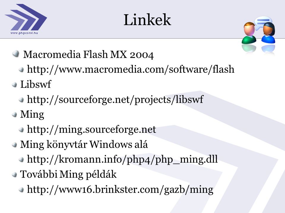 Linkek Macromedia Flash MX Libswf   Ming   Ming könyvtár Windows alá   További Ming példák