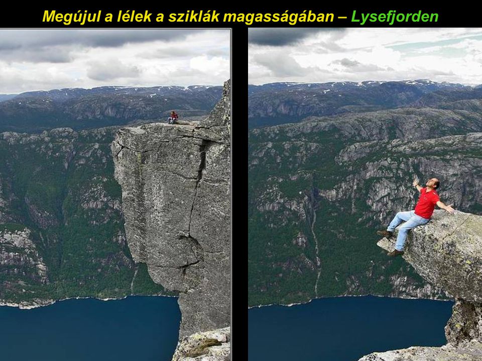 A Kjer szikla, 818m-rel a Lysefjorden fölött – Kjeragbolten