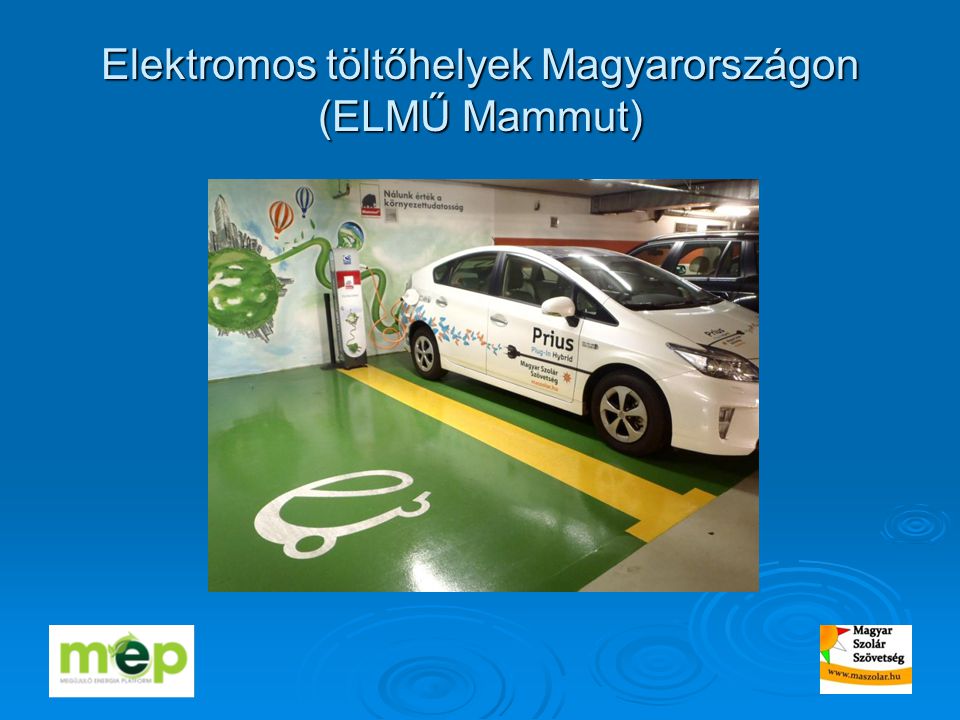Elektromos töltőhelyek Magyarországon (ELMŰ Mammut)