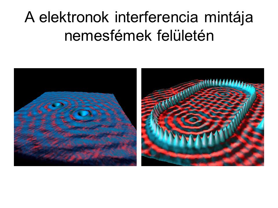 A elektronok interferencia mintája nemesfémek felületén