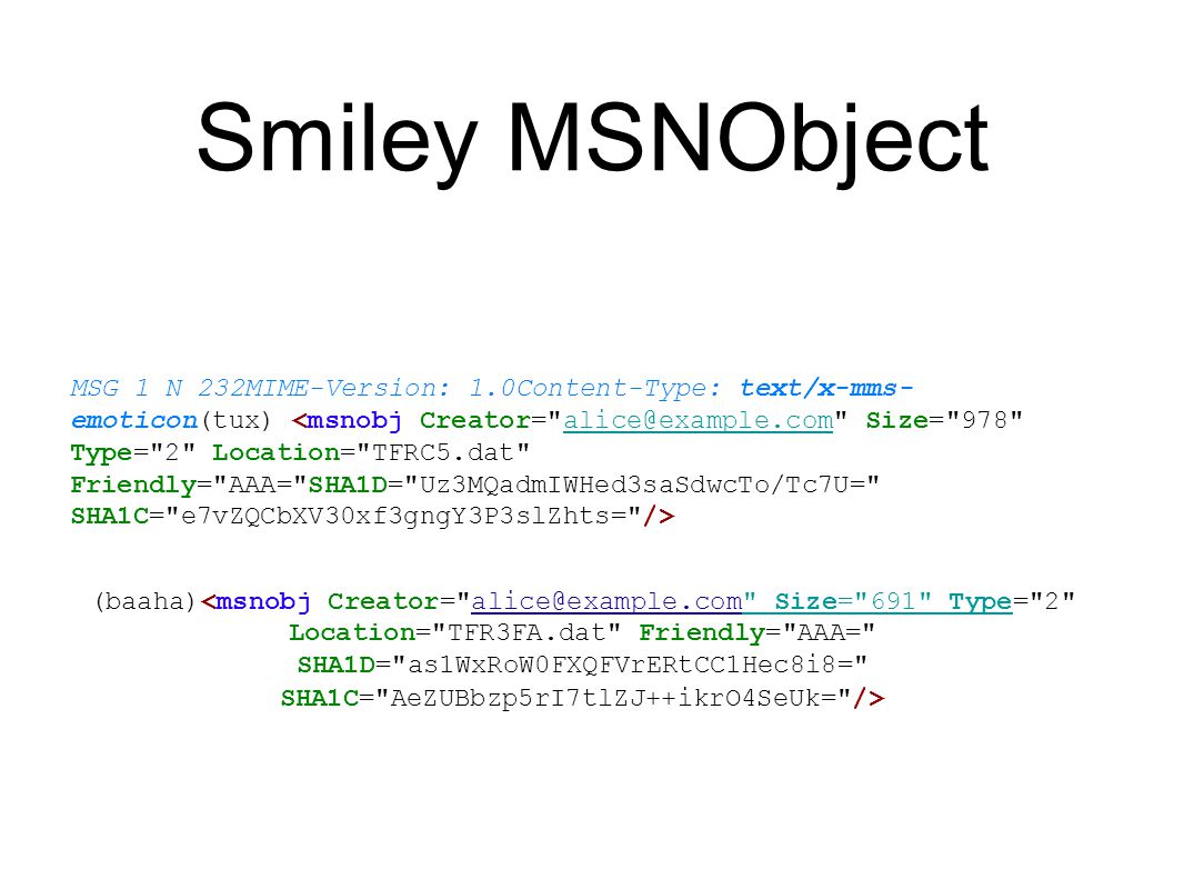 Smiley MSNObject MSG 1 N 232MIME-Version: 1.0Content-Type: text/x-mms- emoticon(tux) (baaha) Size= 691 Type