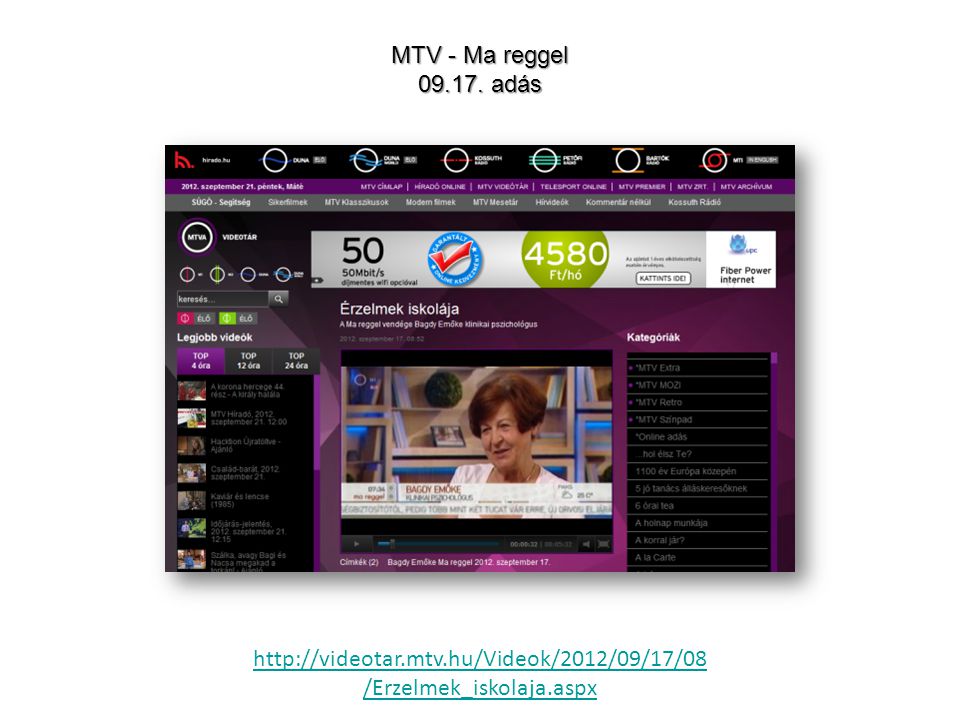 MTV - Ma reggel adás   /Erzelmek_iskolaja.aspx