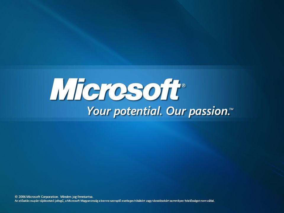 © 2006 Microsoft Corporation. Minden jog fenntartva.