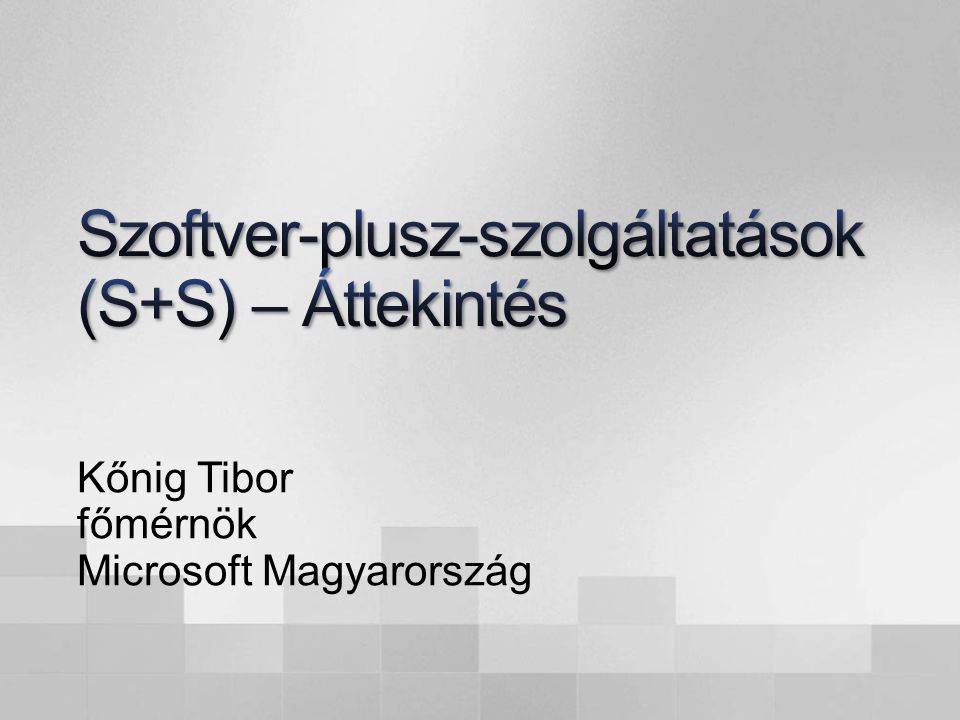 Kőnig Tibor főmérnök Microsoft Magyarország