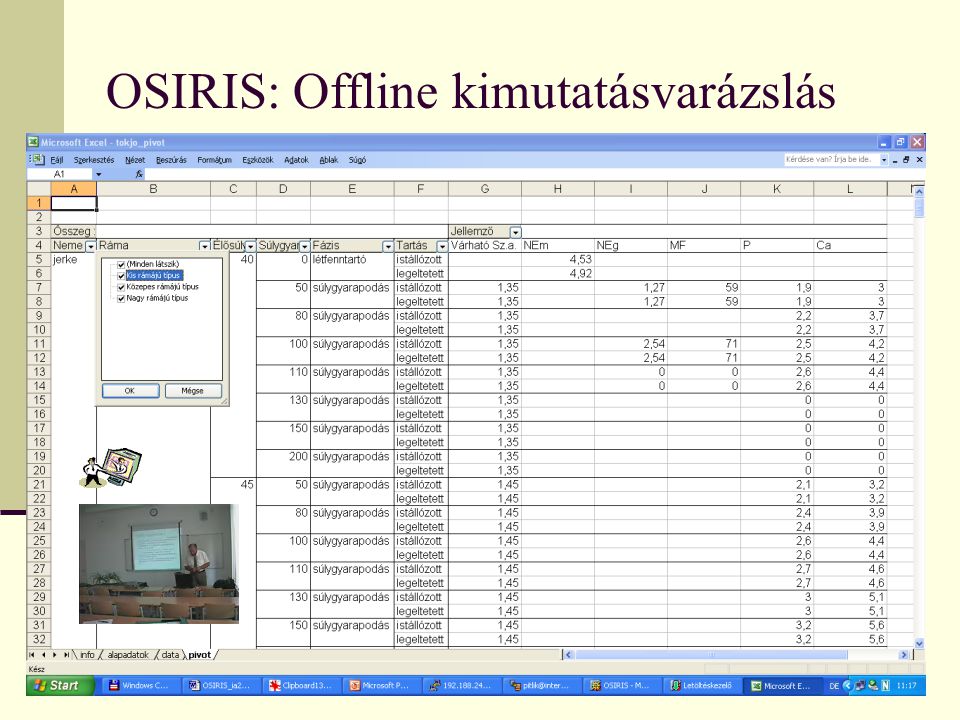 OSIRIS: Offline kimutatásvarázslás