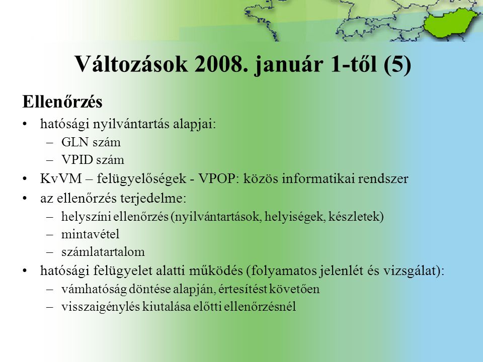 Változások 2008.