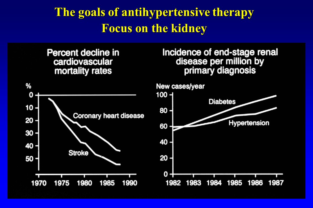 The goals of antihypertensive therapy Focus on the kidney