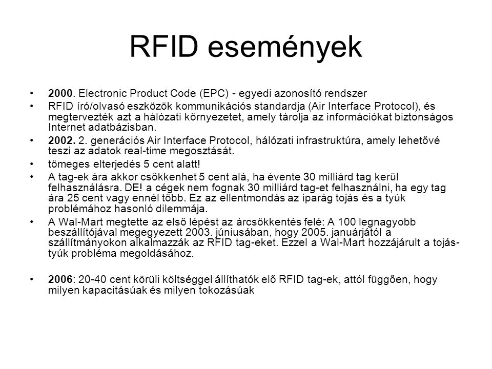 RFID események 2000.