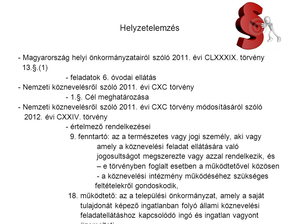 Helyzetelemzés - Magyarország helyi önkormányzatairól szóló 2011.
