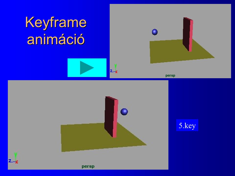 1. key Keyframe animáció 2.key3.key4.key5.key