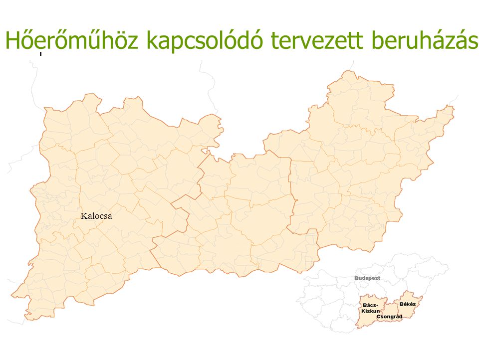 Hőerőműhöz kapcsolódó tervezett beruházás Kalocsa