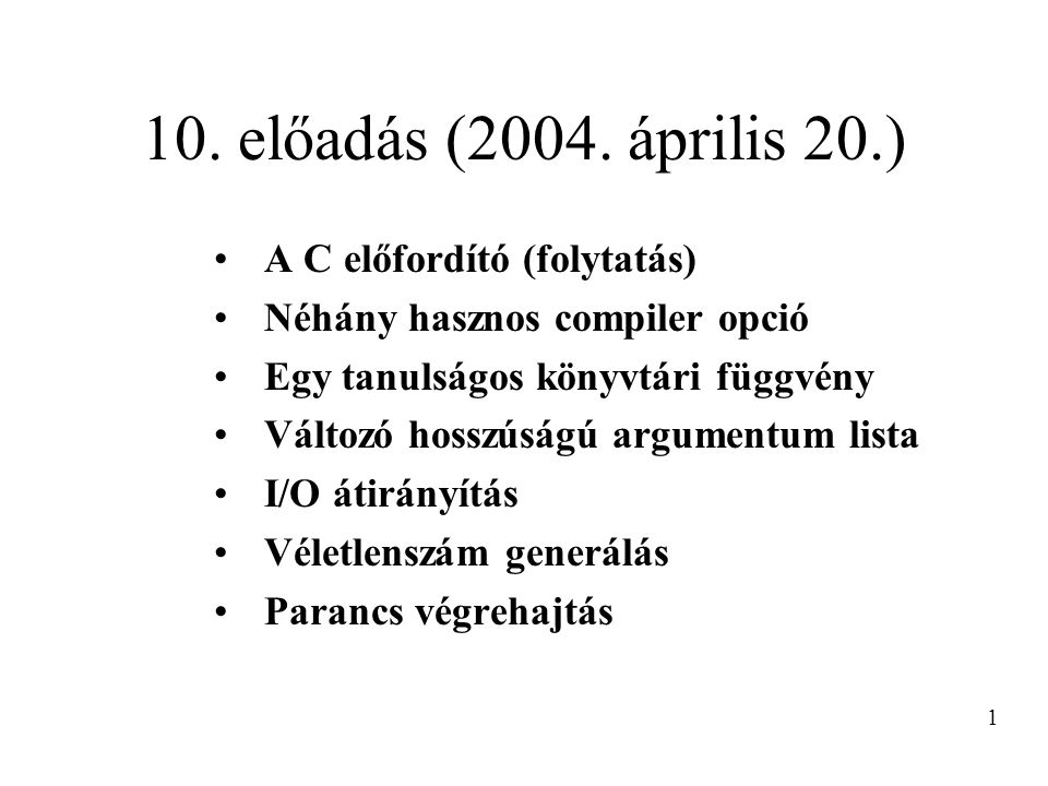 10. előadás (2004.