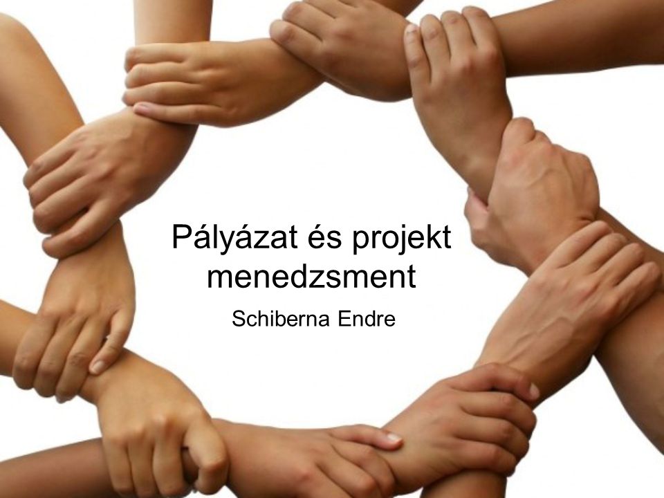 Pályázat és projekt menedzsment Schiberna Endre