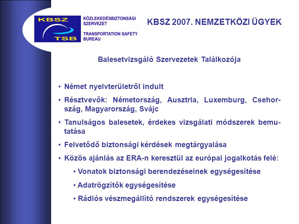 KBSZ 2007.