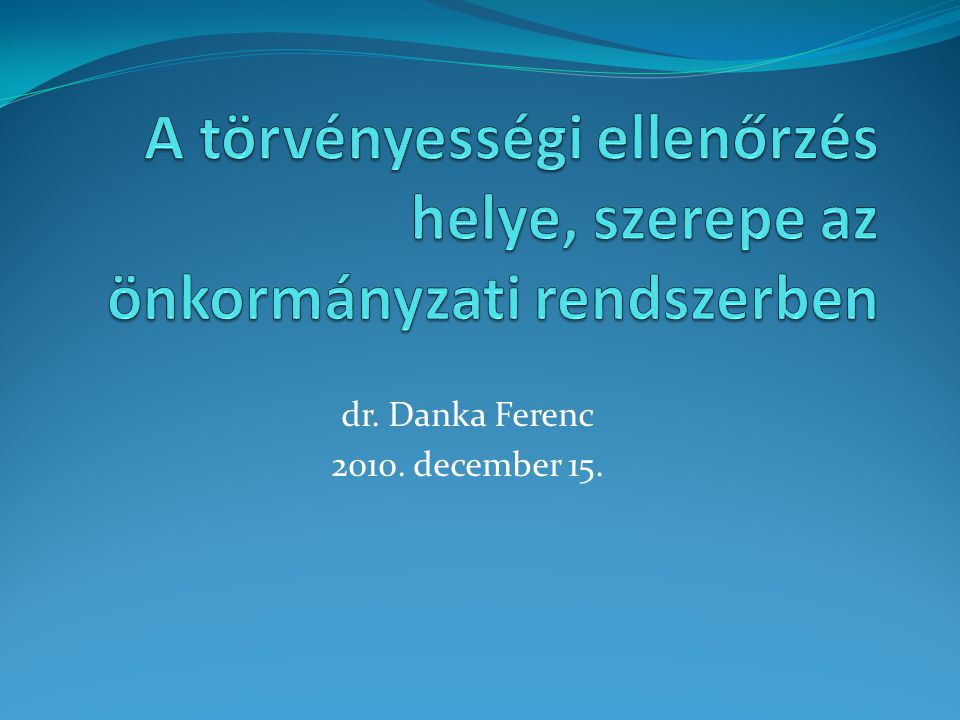 dr. Danka Ferenc december 15.