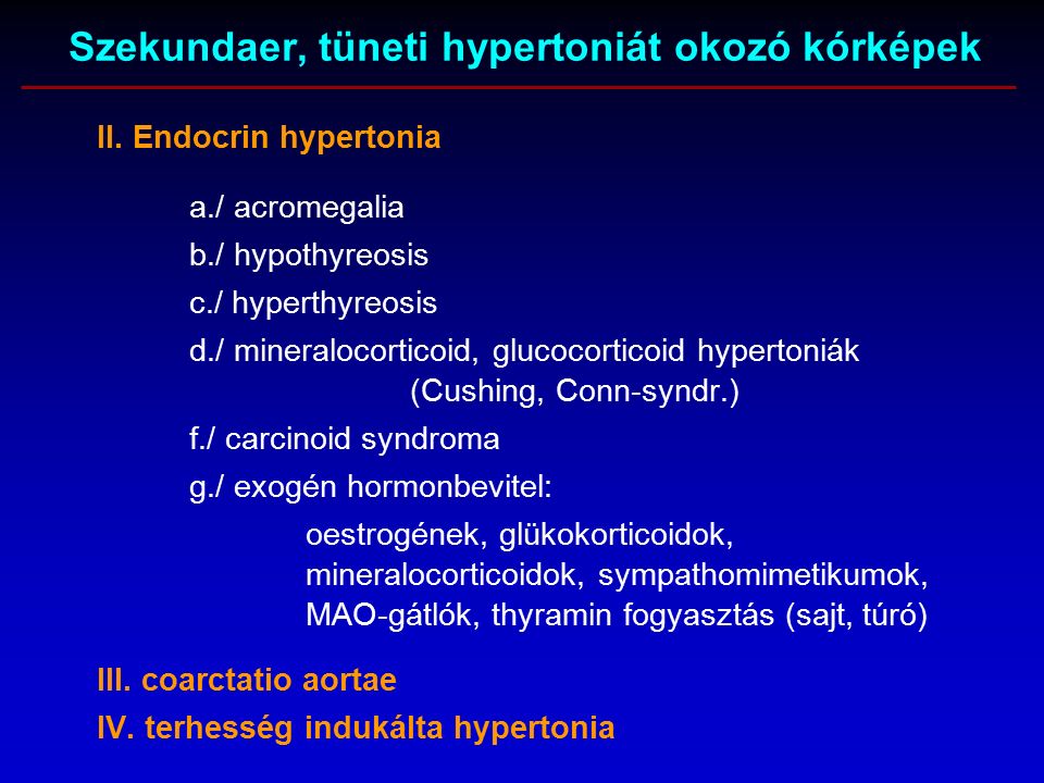 hipertónia és hyperthyreosis