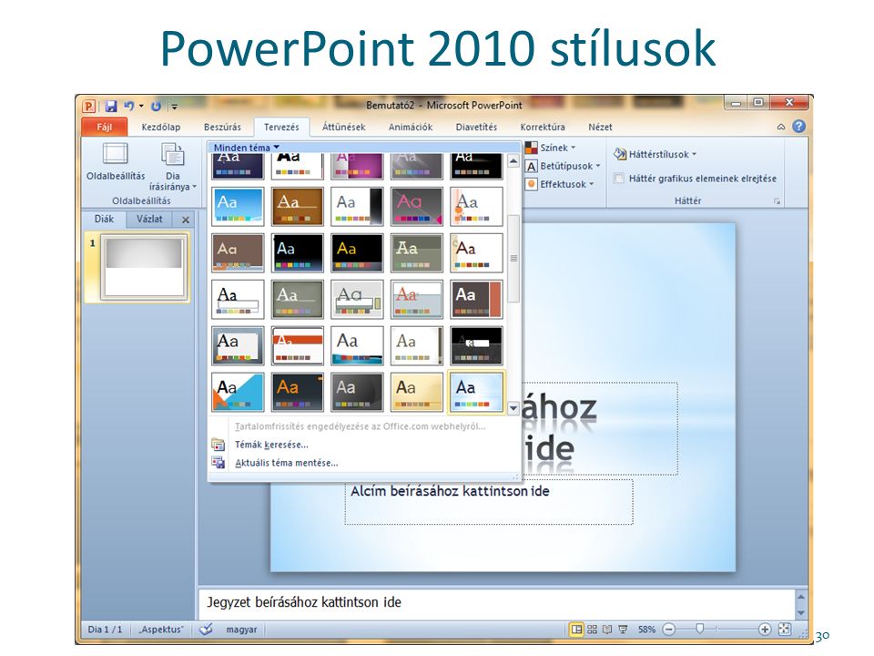 PowerPoint 2010 stílusok 30
