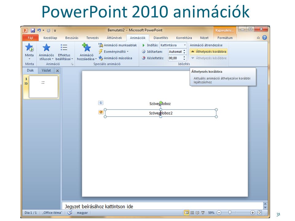 PowerPoint 2010 animációk 31