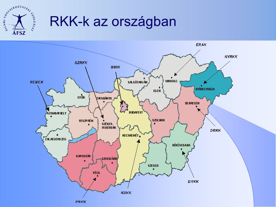 RKK-k az országban