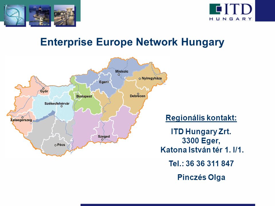 Enterprise Europe Network Hungary Regionális kontakt: ITD Hungary Zrt.