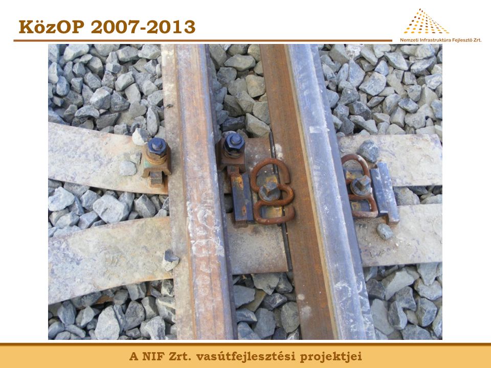 KözOP A NIF Zrt. vasútfejlesztési projektjei