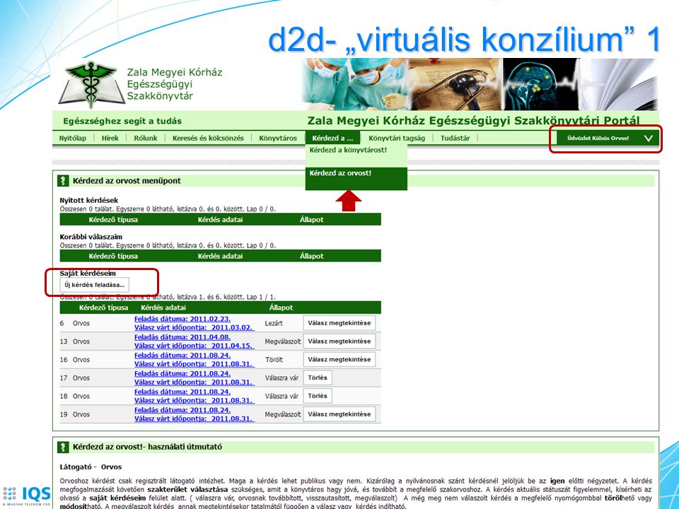 d2d- „virtuális konzílium 1