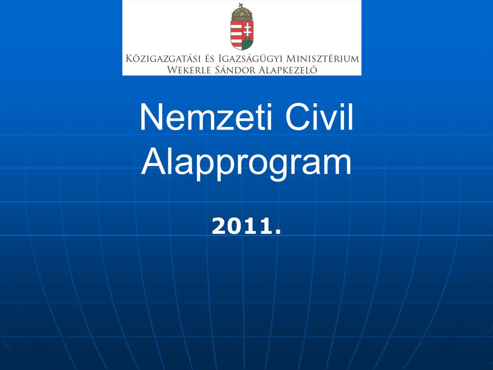 Nemzeti Civil Alapprogram 2011.