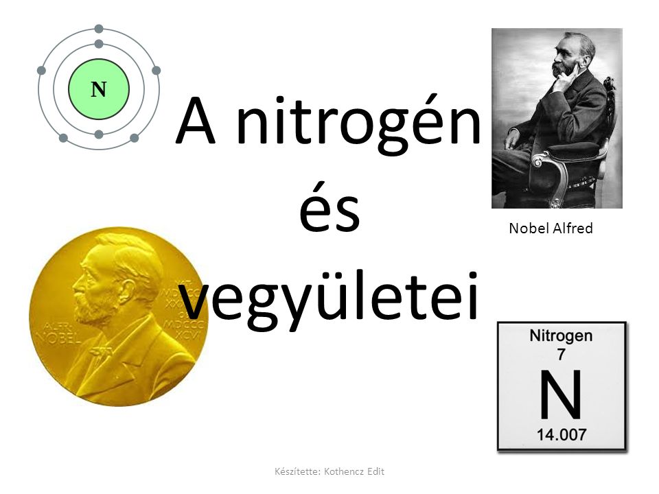 A nitrogén és vegyületei Nobel Alfred Készítette: Kothencz Edit