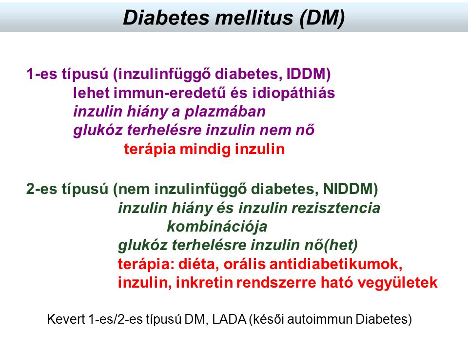 inzulinfüggő diabetes)