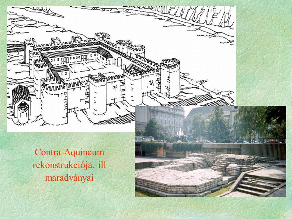 Contra-Aquincum rekonstrukciója, ill maradványai
