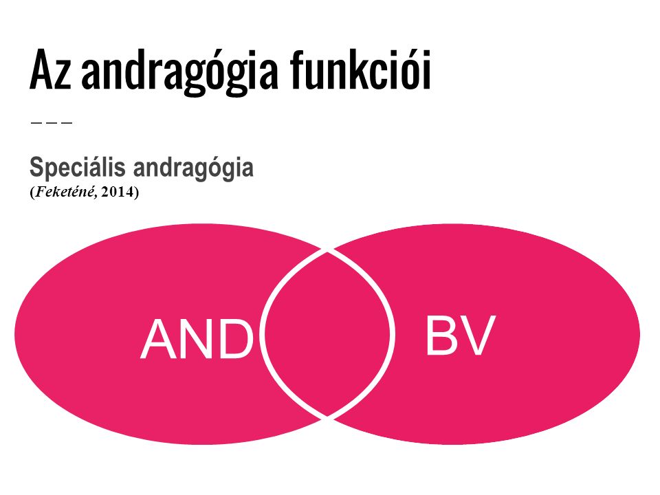 Az andragógia funkciói BV AND Speciális andragógia (Feketéné, 2014)