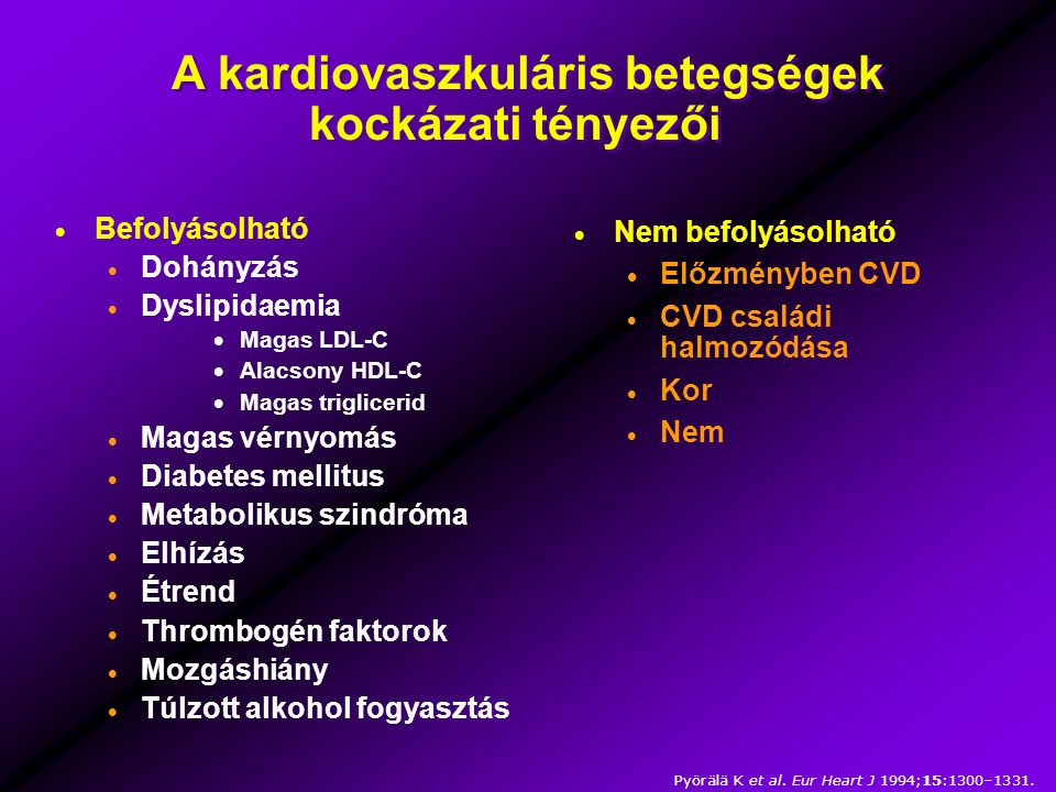 A magas vérnyomás CVD kockázata