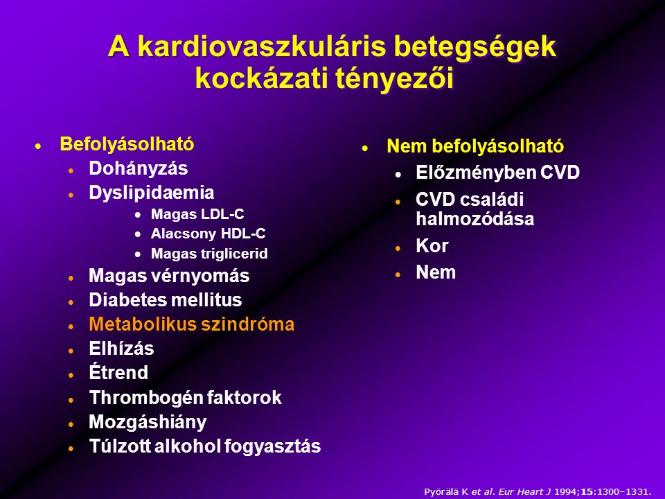 betegség kockázati tényezők dohányzás)
