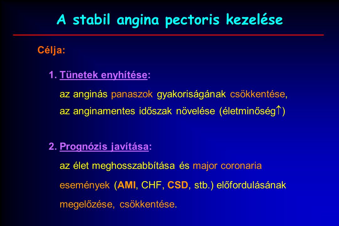 angina pectoris és magas vérnyomás kezelés)