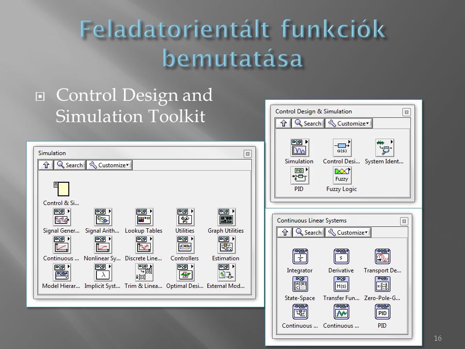  Control Design and Simulation Toolkit 16