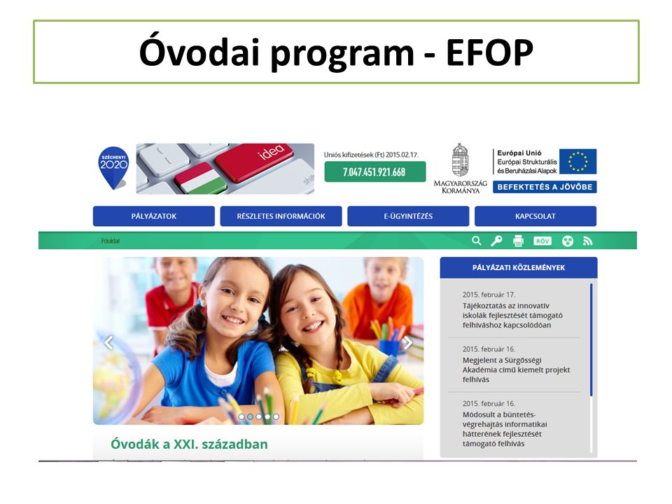 Óvodai program - EFOP