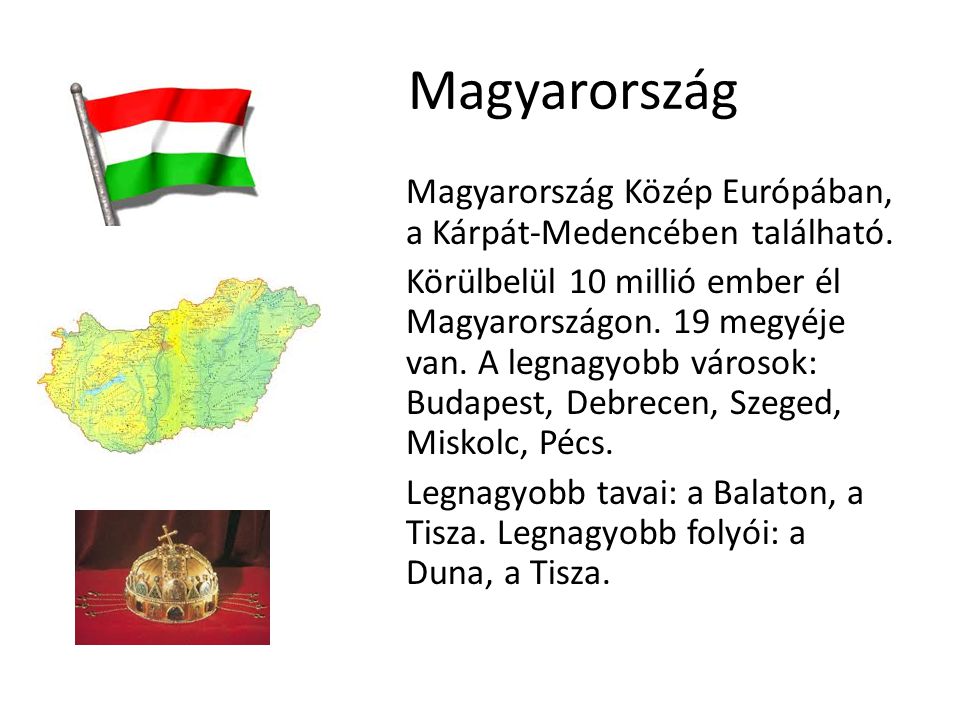Magyarország Magyarország Közép Európában, a Kárpát-Medencében található.