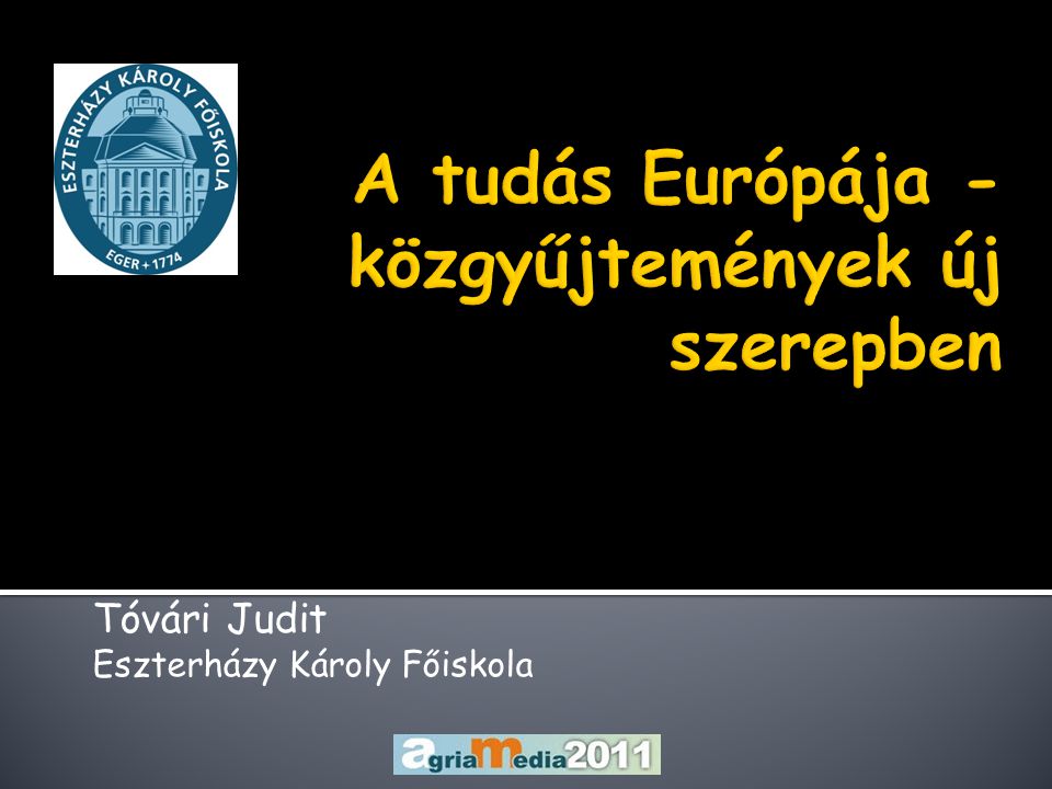 Tóvári Judit Eszterházy Károly Főiskola