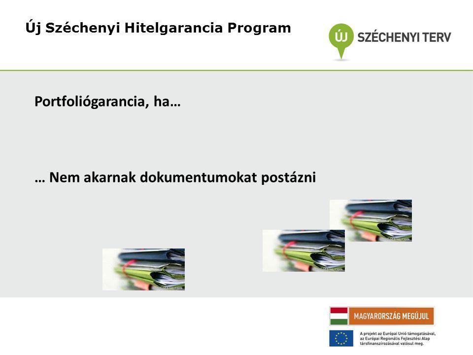 Új Széchenyi Hitelgarancia Program Portfoliógarancia, ha… … Nem akarnak dokumentumokat postázni