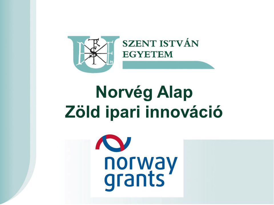 Norvég Alap Zöld ipari innováció