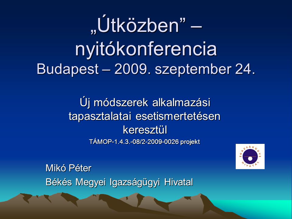 „Útközben – nyitókonferencia Budapest – szeptember 24.