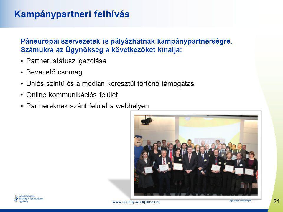 Páneurópai szervezetek is pályázhatnak kampánypartnerségre.