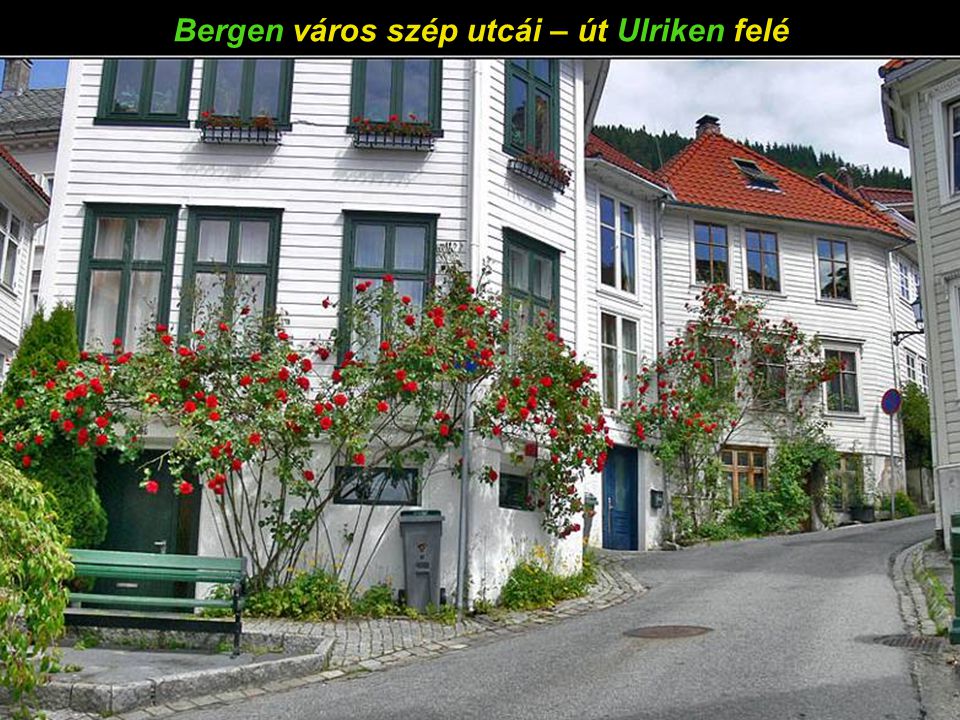 Bergen városának panorámája.