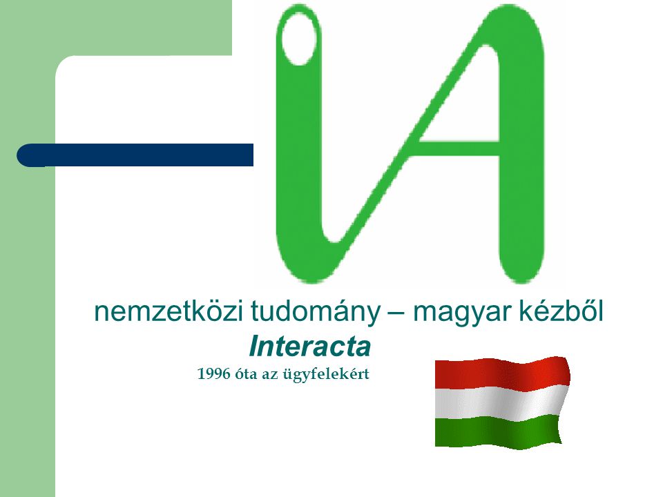 nemzetközi tudomány – magyar kézből Interacta 1996 óta az ügyfelekért