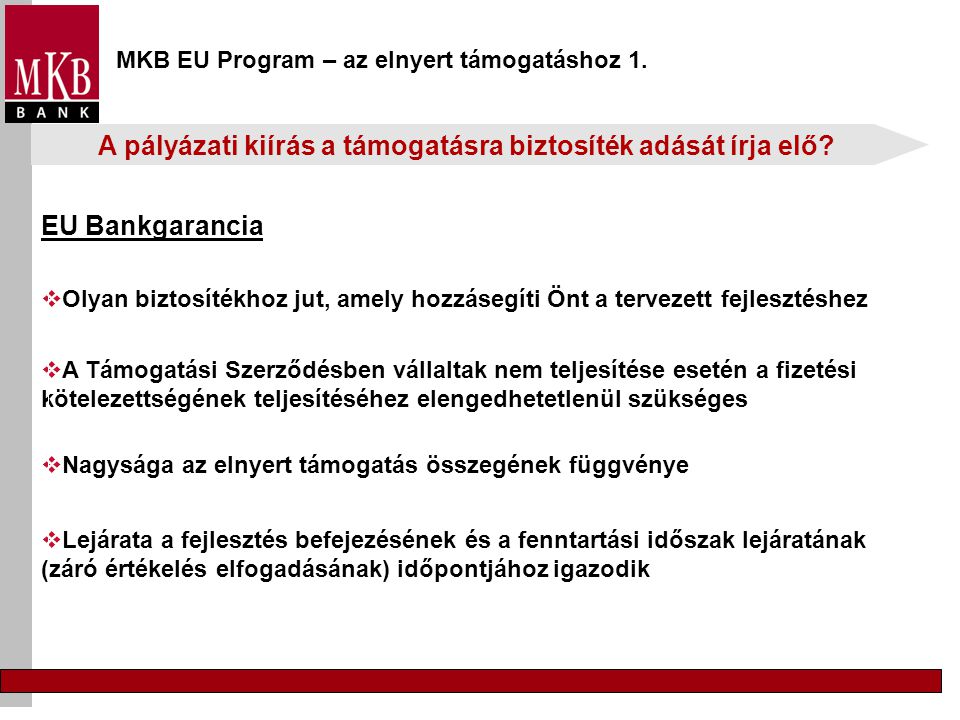 MKB EU Program – az elnyert támogatáshoz 1.