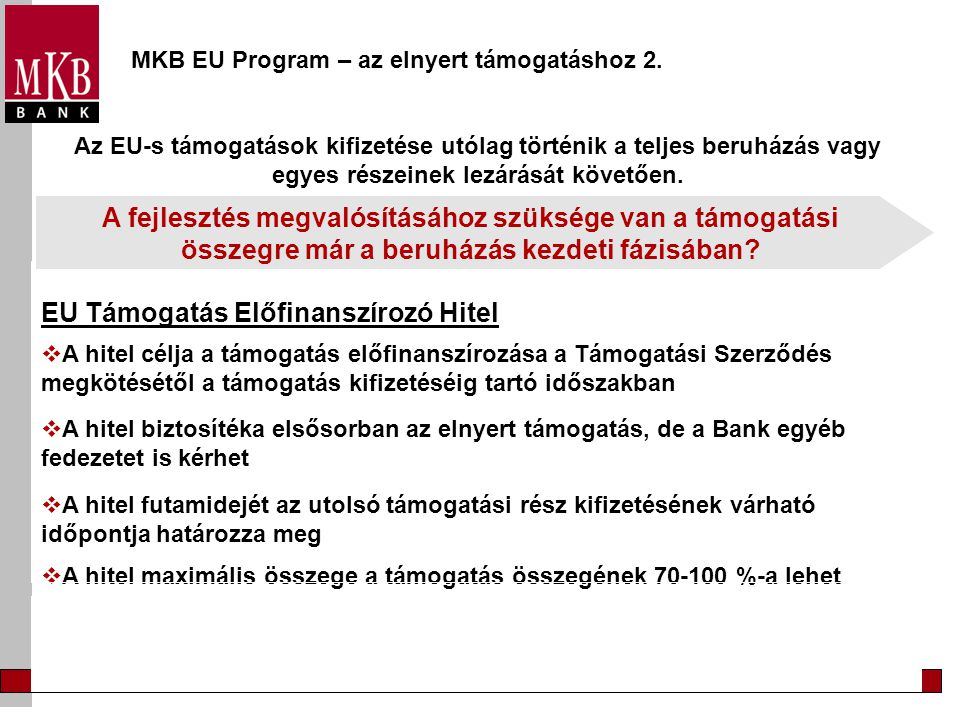 MKB EU Program – az elnyert támogatáshoz 2.