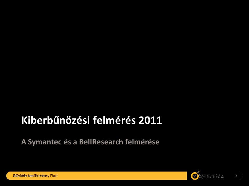 Kiberbűnözési felmérés 2011 NGyMSz konferencia 2 A Symantec és a BellResearch felmérése Commercial Territory Plan 2